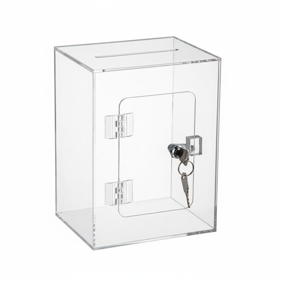 Clear Acrylic Comment Collection Box Dustproof Transparent Voting Box Multi-Versatile-Office Supply Container for School