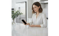 Compact Smart Plug with Power Monitoring Glossy WiFi Plug with Push Button Stable Connectivity Outlet for Homeowners
