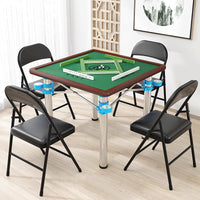 家用多功能简易宿舍桌两用型金属棋牌桌手动麻雀台桌子折叠麻将桌