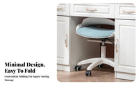 Armless Rolling Task Chair 360-Degree Swivel Armless Rolling Stool Space-Saving