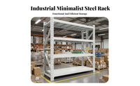 High Load Capacity Heavy-Duty Storage Rack Multipurpose Heavy Duty Garage Shelving Easy Assembly Multi-Layer Metal Shelf Scratch-Resistant Coating for DIY Enthusiasts, Workshop Owners, Warehouse Personnel, Stockroom, Basement, Pantry, Laundry Room