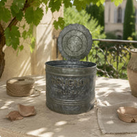 Vintage Can-Design Flower Pot Drainage Hole Lidded Flower Pot Decorative