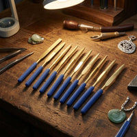 10 Pieces Blue Handle Diamond File Set Long-Lasting Cutting Performance Precision File Kit