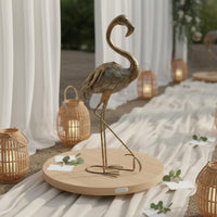 Iron Flamingo Decor Freestanding Flamingo Statue Vintage Design for Wedding