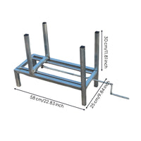 Adjustable Vegetable Tying Rack tubulars Steel Metal Vegetable Bundler Open-Bottom Design Crank-Adjust Bundling Stand