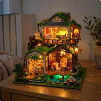 Assemble-Your-Own Tiny House Miniature Kit Handmade Fairy Tale Model Decorative DIY Miniature House for Playroom