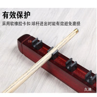 Wall-Mounted Billiard Cue Rack Solid Wood 6-Hole 8-Hole Cue Holder