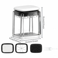 Manual Food Dicer with Container Multi-Functional French Fry Box