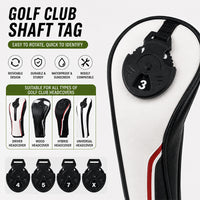 高尔夫球杆木杆套吊牌旋转切换通用款塑胶数字吊牌golf球场配件