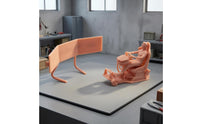 Miniature Racing Simulator Model Seated Driver Cockpit Racing Model Screen Panel Car Culture Display Piece Orange-Brown