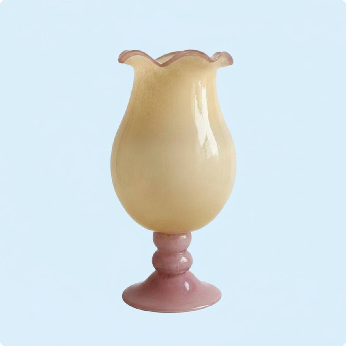 Glass Vase Colorful Decorative Vase Handmade Look