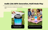 Mini speaker with bass, LED lighting