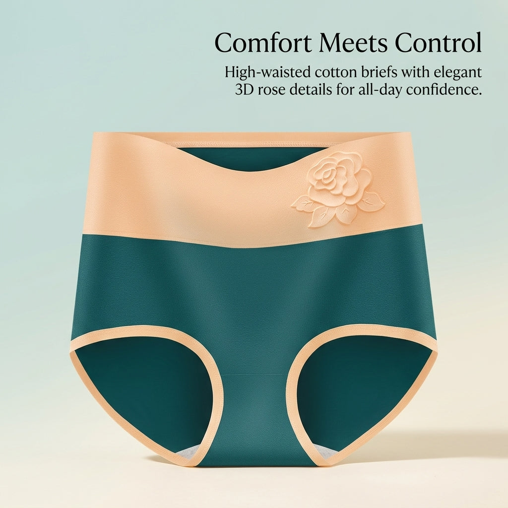Postpartum Underwear High Waisted Briefs for Women, Plus Size Ladies Full Coverage with Tummy Control, Gusset C Section Support