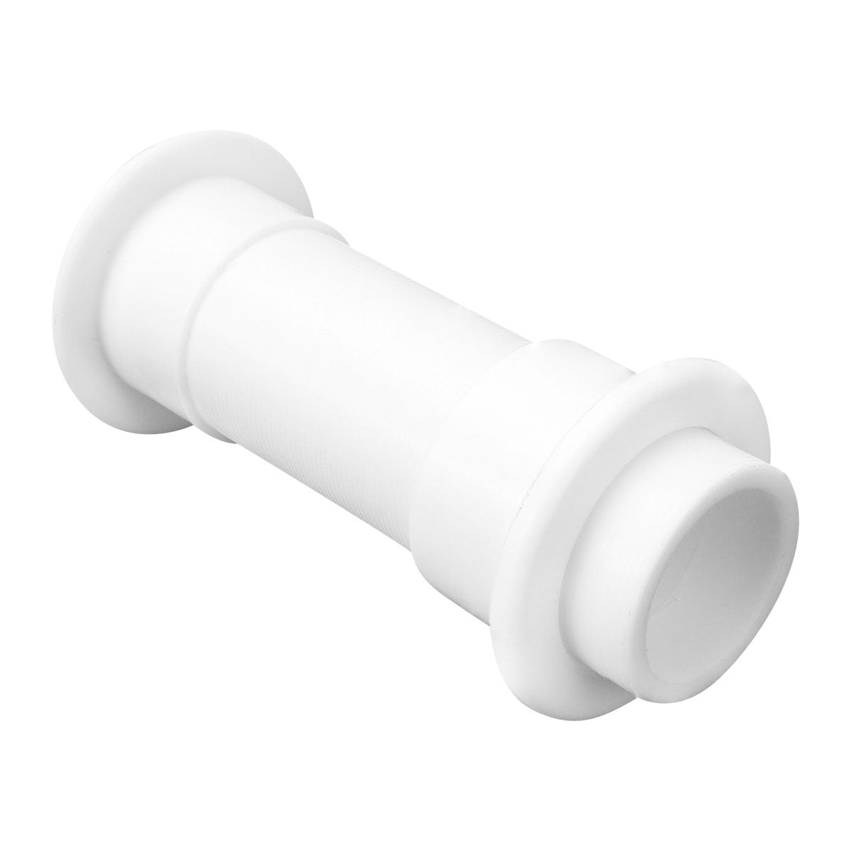Nylon Boat Drain Outlet for Marine and Yacht Bilge, White Plastic, 2-Pack