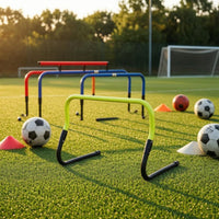 Foldable Training Hurdle ABS Plastic Foldable Agility Hurdle Athletic Gear Curved Top Bar Easy Setup for Soccer Practice