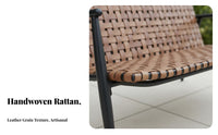 3 Pieces Wickerdesign-typePiece Woven Seating Group Handwoven Design Woven 3 Piece Seating Group Weather-withstandant outdoor seating set Space-Saving for Homeowners, Apartment Dwellers, two people, Balcony, Garden, Backyard, Porch