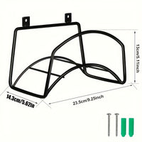 Wall-Mounted Garden Hose Storage Rack, Detachable Iron, for Outdoor Use
