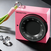 Square Mechanical Timer Precise Timing Magnetized Fridge Timer Memory Function