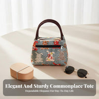 Waterproof Handheld Bento holder Lightweight meal holder Reusable Small Tote Easy to Clean for Office Workers, Students, everyday Errands, outdoor meal, excursions, School