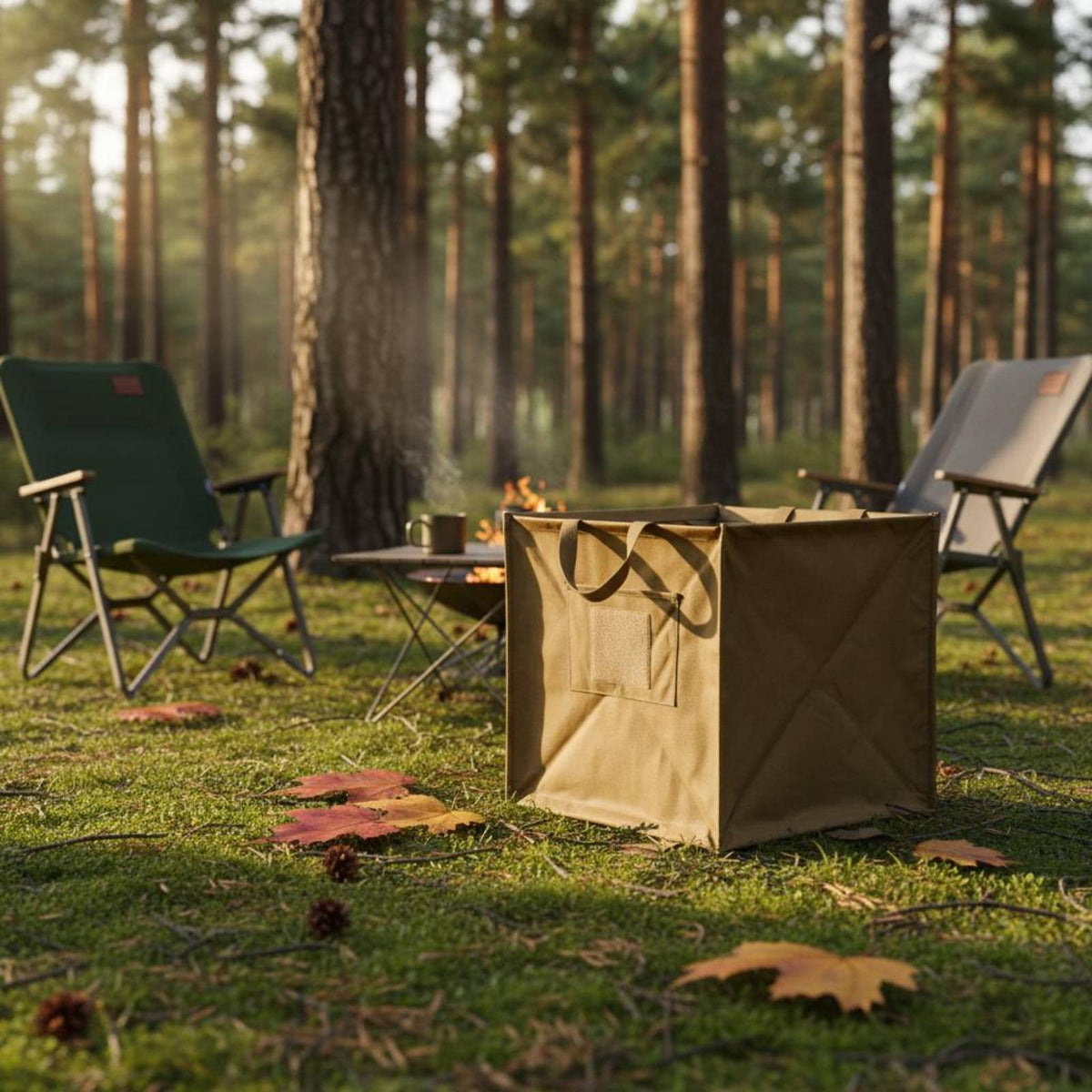 Large Capacity Portable Camping Trash Bin Lightweight Foldable Waste Bin Quick Setup for Picnic