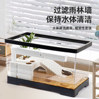 Turtle Tank with Basking Platform and Filter for Small Turtles