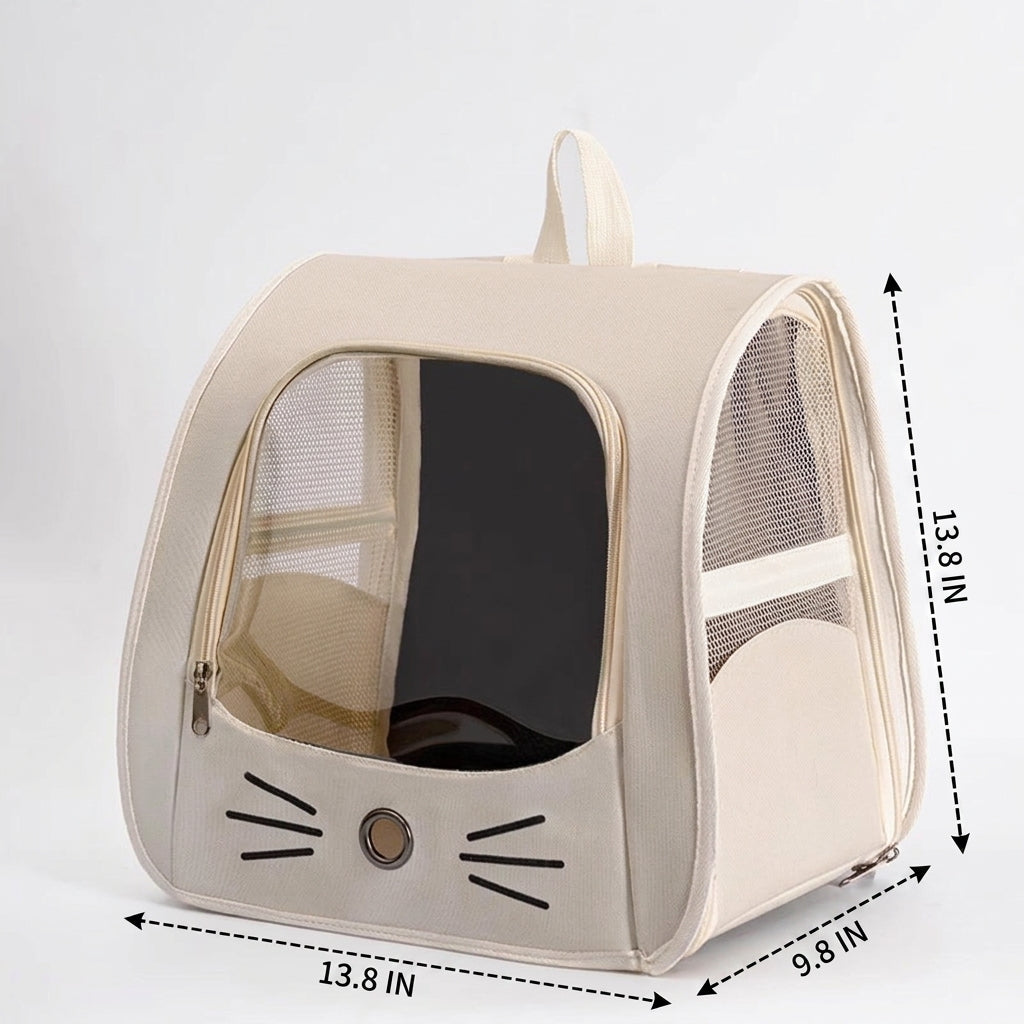 Cat Backpack Carrier and Pet Carrier Backpack, Oxford Dog Backpack Carrier for Small Dogs, Top Opening Travel Hiking Car Pet Carrier 5kg-7kg
