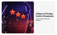 Easy to Hang Crimson Star Decoration Reusable Multi-Pointed Star Decor Lightweight Hanging Ornament Double-Sided Design for Business Owners, Event Planners, Home Decorators, Shopping Malls, Classrooms, Taverns, Restaurants