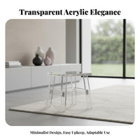 Clear Acrylic Stool Minimalist Design Transparent Stool Easy to Clean