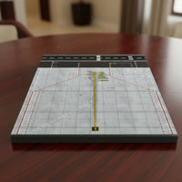 1:400 Airport Apron Display Board Rectangular Toy Landing Strip with Apron Markings Low-Profile Diorama Base for Collectors