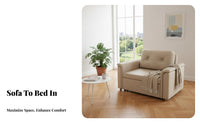 DoubleUse Pull-extendable Sofa Bed Two-Person Pull-extendable Loveseat Bed Space-Saving transformable Couch Advanced Fabric Fabric for Apartment Residents, Students, Young Adults, Small Spaces, Home Office