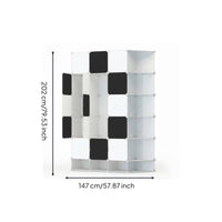 Cube Wardrobe Cabinet Multi-Compartment Cube Closet Organizer Plastic Panels