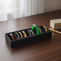 10-Slot Bracelet Tray Flannel Bracelet Display Tray Padded Open-Top for Jewelers, Collectors