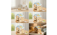 Wooden Toy House with Xylophone Interactive Busy House Learning Busy Box Sensory for Toddlers, Playroom