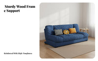two-in-oneUse Fold-extendable fluffy Lounger Foldable Design Sofa Bed Space-Saving transformable Couch Minimalist aesthetic for Apartment Dwellers, College Students, Young Adults, Small areas, Bedroom, Guest Room