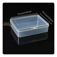 Clear plastic box with lid