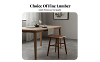 Hardwood Wood Square Stool Minimalist Design 4-Legged Wooden Stool small Size