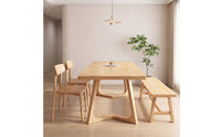 Minimalist Wooden Dining Table Elegant Solid Wood Table Premium Furniture Versatile for Families