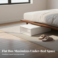 Rolling Under-Bed Box Large Capacity Underbed Bin particleresistant for Dorm Room
