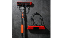High-Reach Solar Panel Cleaning Brush Extendable Telescopic Cleaning Brush Telescoping Water-Fed Washing Kit Adjustable for Cleaners, Window Panes, Roofs