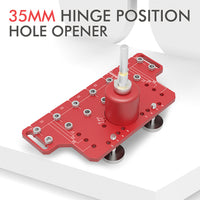 2-in-1 Hinge Cabinet Door Hole Puncher, Woodworking Tool, Aluminum Alloy
