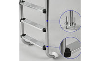 Stainless Steel Pool Ladder in-Ground 5-Step Pool Ladder Heavy Duty for Hotel Managers, in-Ground Pools