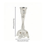 Candle Holder with Openwork Base Elegant Ornament Stable for Mantel