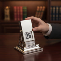 Retro Perpetual Calendar Mechanical Desktop Flip Calendar Compact Ornament Decorative for Study, Reception Desk