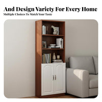 Narrow Single Unit Shelf Easy Assembly Narrow Shelving Single Unit with Doors