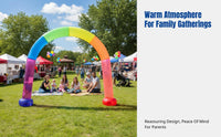 Large Custom Rainbow Inflatable Arch, Lighted PVC Airtight Square Archway, Outdoor Event, Festive