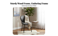 Upholstered Side Chair Ergonomic Backrest Dining Seating Space-Saving for Adults