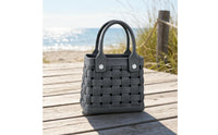Structured EVA Handbag Compact Basket Bag Chic Woven Tote Lightweight for Women, Daily Outings, Errands