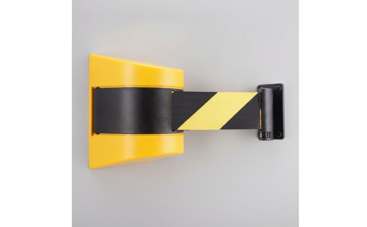 Wall-Mounted Retractable Belt Barrier Crowd Control for Warehouses, Shops, Workplaces