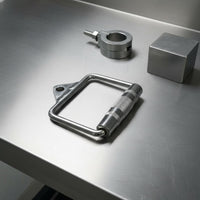 All Steel Gym Pulley Handle Heavy Duty Single D Handle Long-Lasting V Bar Attachment Polished Surface
