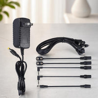 Guitar Effect Pedal Power Adapter Supply Cable Multi-Output Instrument Power Adapter Supply with Right-Angle Plugs Low-Noise